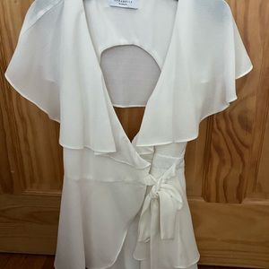 White Wrap Romper